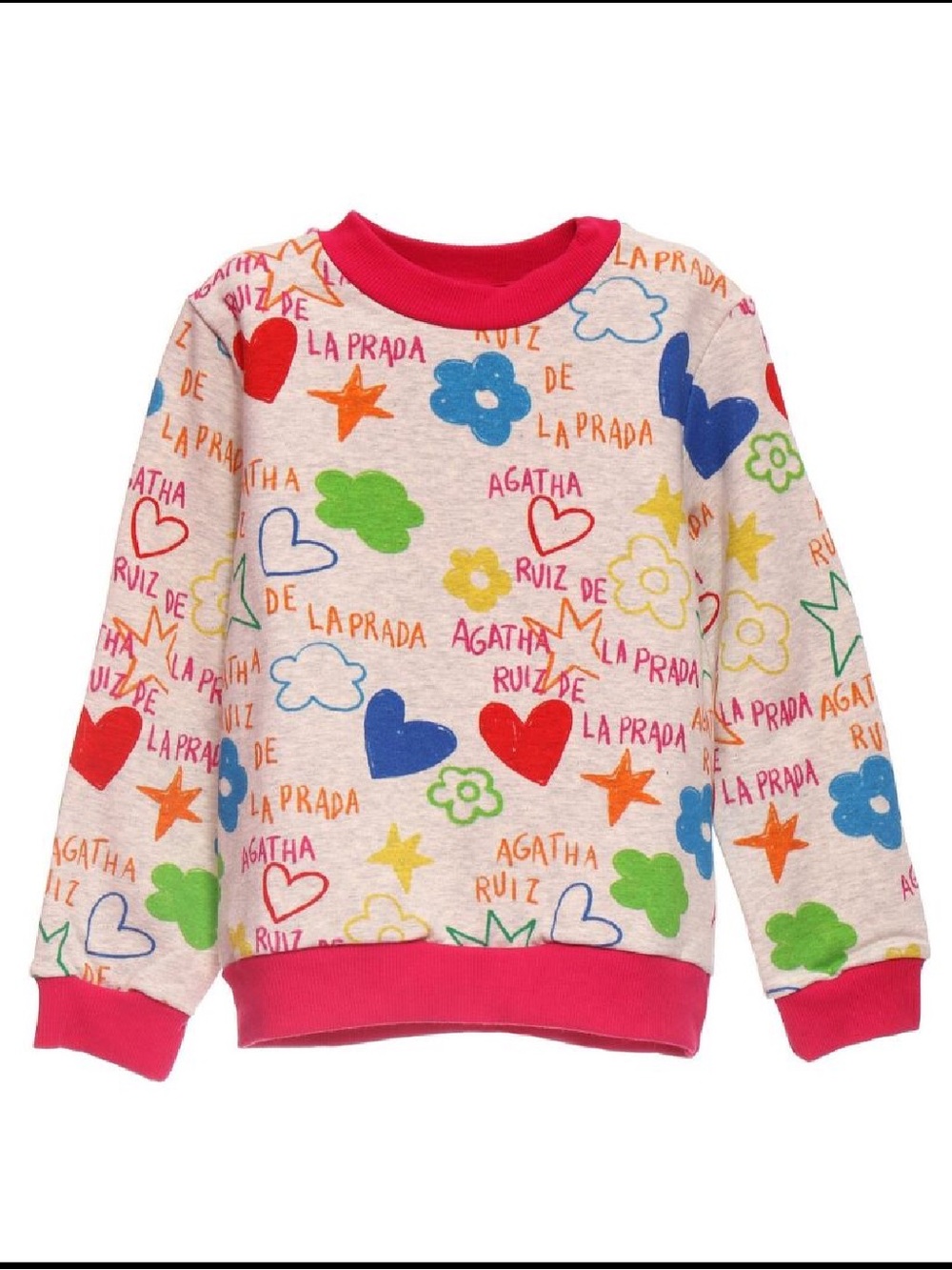 Agatha Ruiz De La Prada crayon sketch sweatshirt